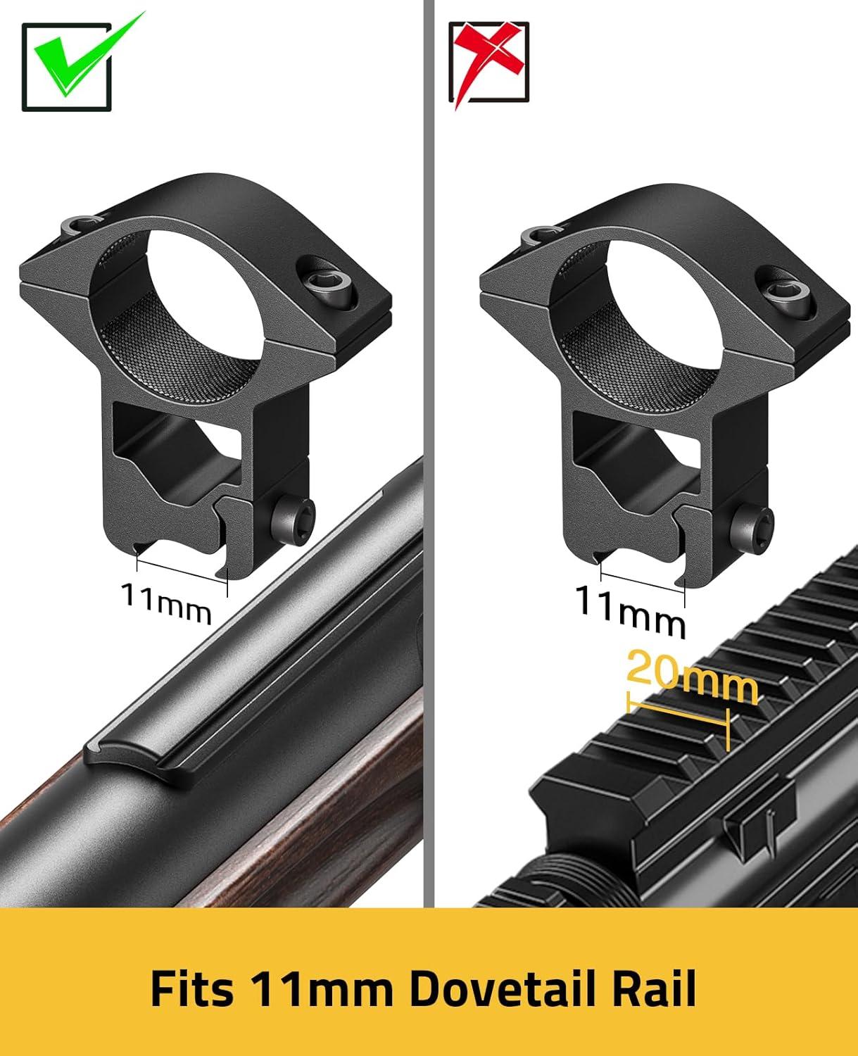 image:imageCVLIFE 39x40 Compact Rifle Scope Crosshair Reticle with Mounts for Quick Aiming11mm Dovetail