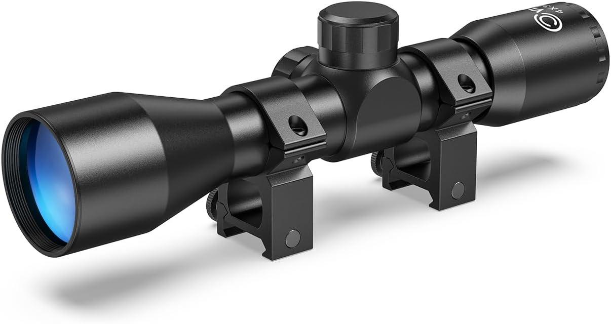 image:imageCVLIFE 4x32 Compact Rifle Scope 1 inch Tube Scope Optics Hunting Scope with Mounts20mm
