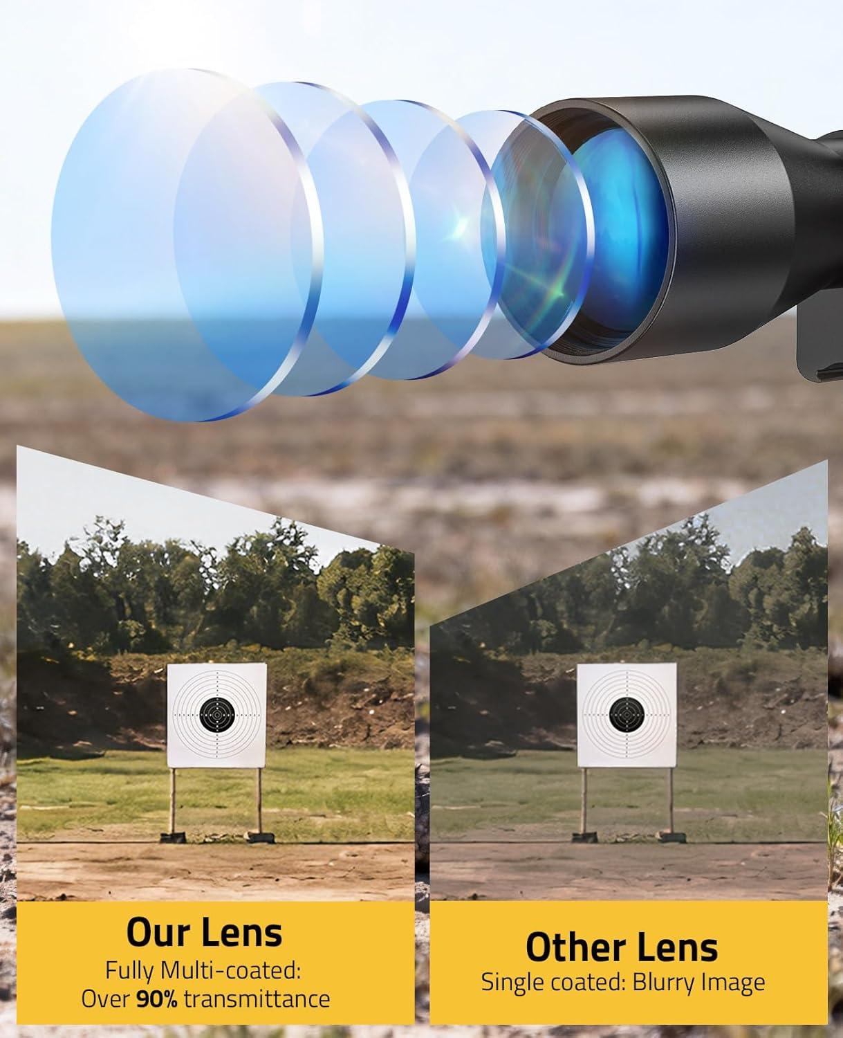 image:imageCVLIFE 4x32 Compact Rifle Scope 1 inch Tube Scope Optics Hunting Scope with Mounts20mm