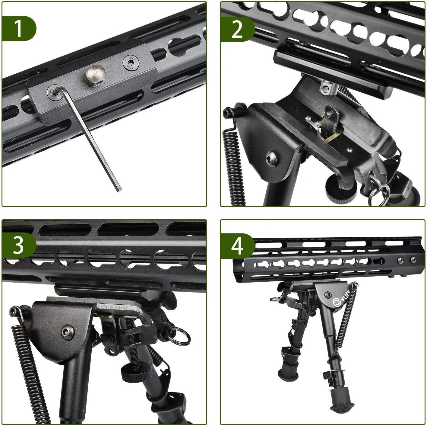 image:imageCVLIFE 69 Inches Rifle Bipod with Bipod Mount Adapter Compatible with MRail KeymodCompatible with Keymod