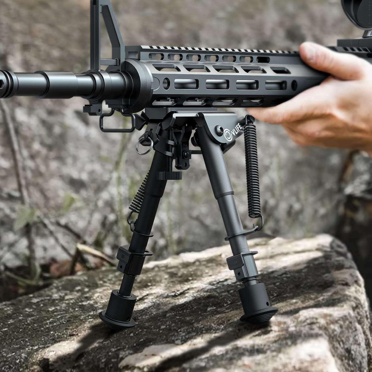 image:imageCVLIFE 69 Inches Rifle Bipod with Bipod Mount Adapter Compatible with MRail KeymodCompatible with Mlok