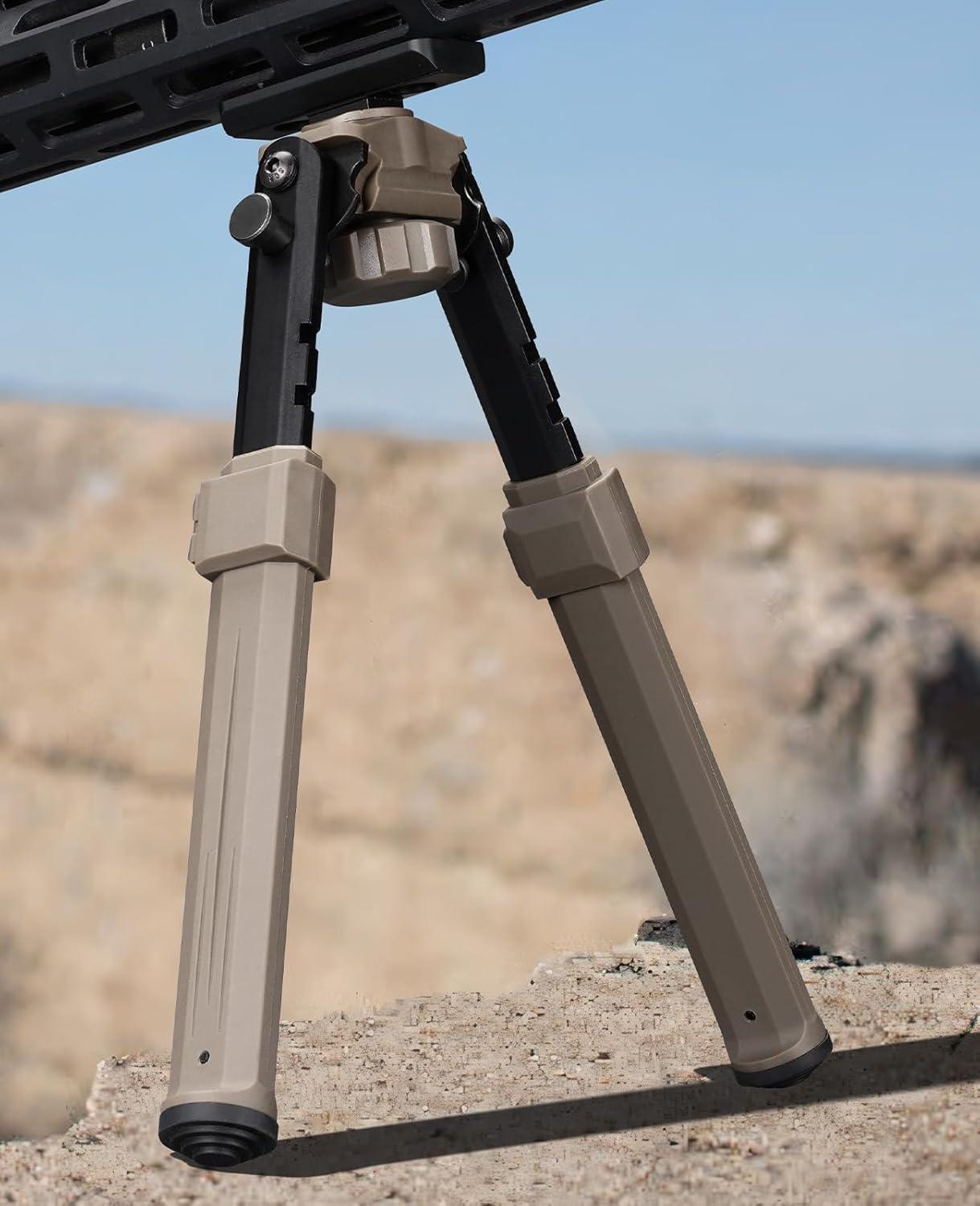 image:imageCVLIFE Bipods for Rifles Sturdy Rifle Bipod Compatible with MRail Portable Height Adjustable Stable for Hunting Shooting OutdoorsFlat Dark Earth