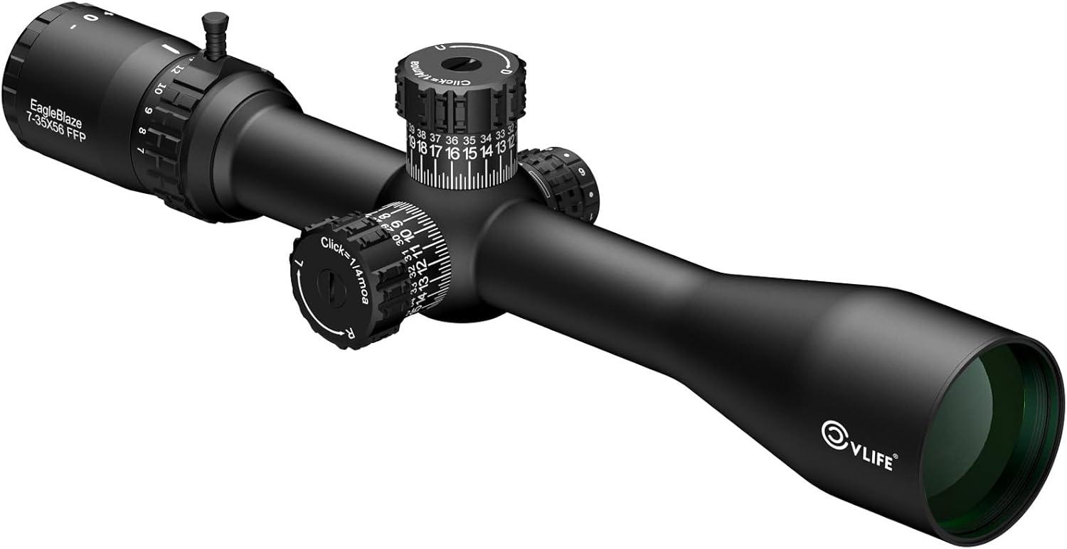 image:imageCVLIFE EagleBlaze FFP Rifle Scope ED Glass Zero Stop Illuminated Reticle Side Parallax Adjustment First Focal Plane Long Range Scope for Hunting735x56