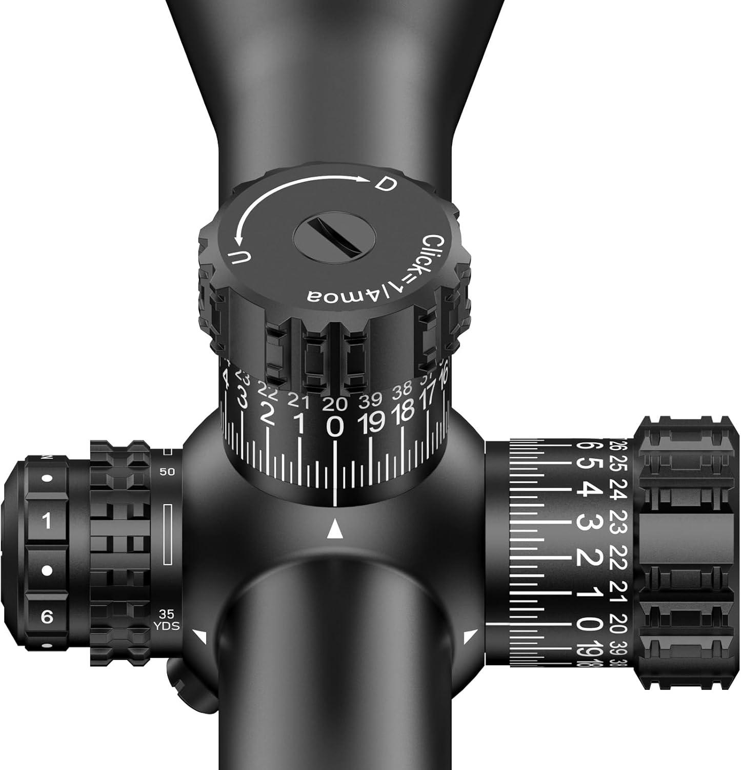 image:imageCVLIFE EagleBlaze FFP Rifle Scope ED Glass Zero Stop Illuminated Reticle Side Parallax Adjustment First Focal Plane Long Range Scope for Hunting735x56