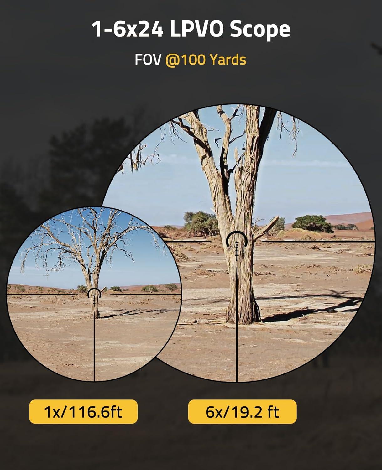 image:imageCVLIFE EagleTalon LPVO Rifle Scope with 30mm Cantilever Mount Illuminated BDC Reticle for 223556 and 30876216x24