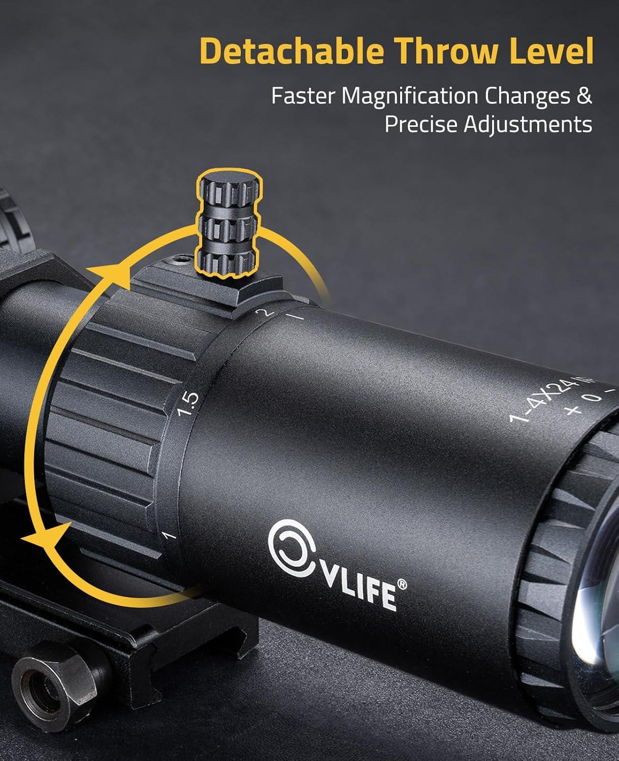 image:imageCVLIFE EagleTalon LPVO Rifle Scope with 30mm Cantilever Mount Illuminated BDC Reticle for 223556 and 30876216x24