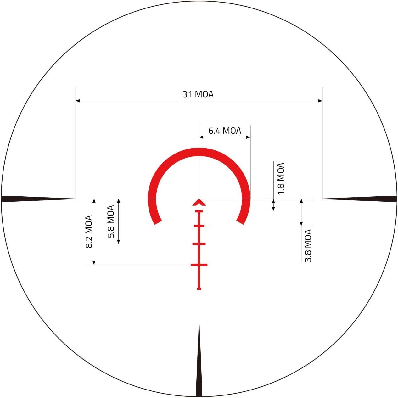 image:imageCVLIFE EagleTalon LPVO Rifle Scope with 30mm Cantilever Mount Illuminated BDC Reticle for 223556 and 30876218x24