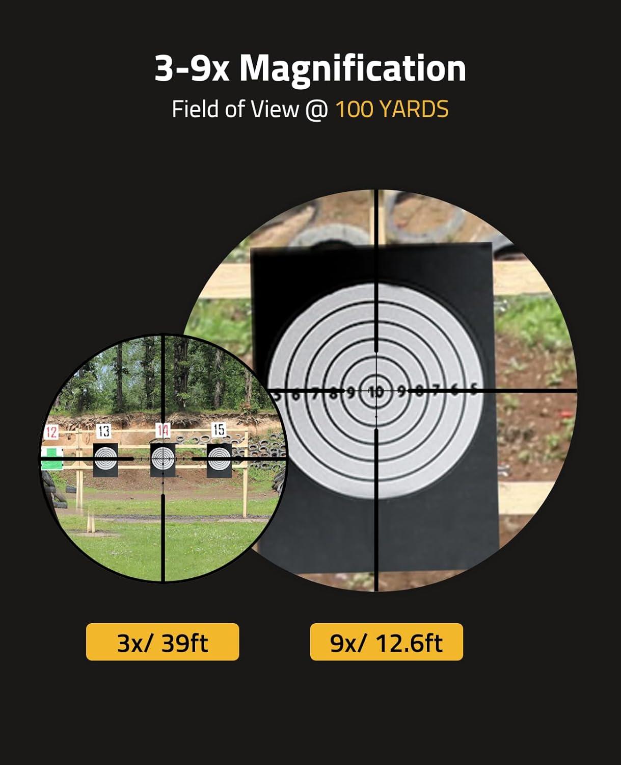 image:imageCVLIFE JackalHowl F02 AO Rifle Scope SFP Hunting Rifle Scope with Parallax Adjustment and 20mm Scope Rings Second Focal Plane39x40 AO