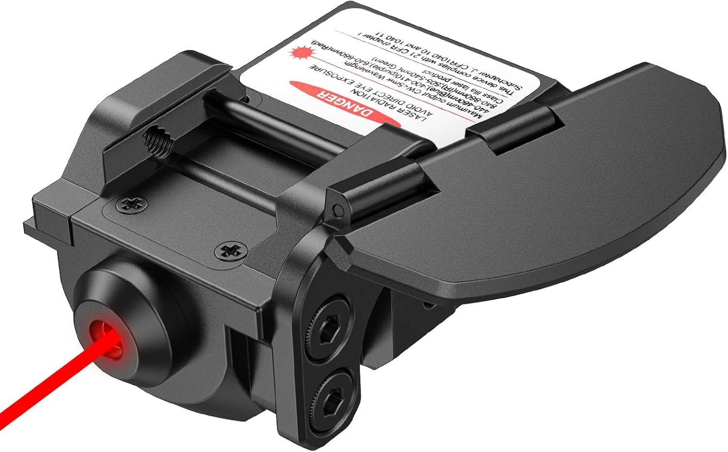 image:imageCVLIFE Laser Sight for Pistol with Handstop Low Profile Rechargeable Pistol Laser Sight Compatible with 21MM Picatinny Rail GreenRed Laser Beams with Strobe ModeRed Laser