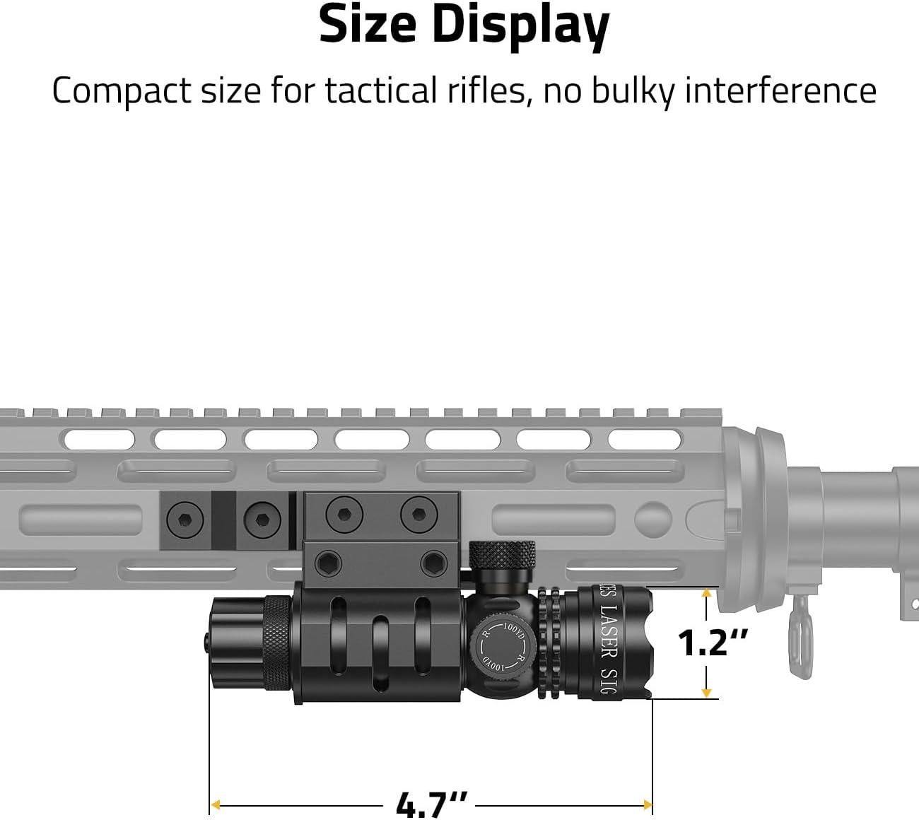 image:imageCVLIFE Laser Sight for Rifle with PicatinnyMlok Rail Mount Green Laser for Guns LowProfile Laser Sight with Pressure SwitchMlok Mounted