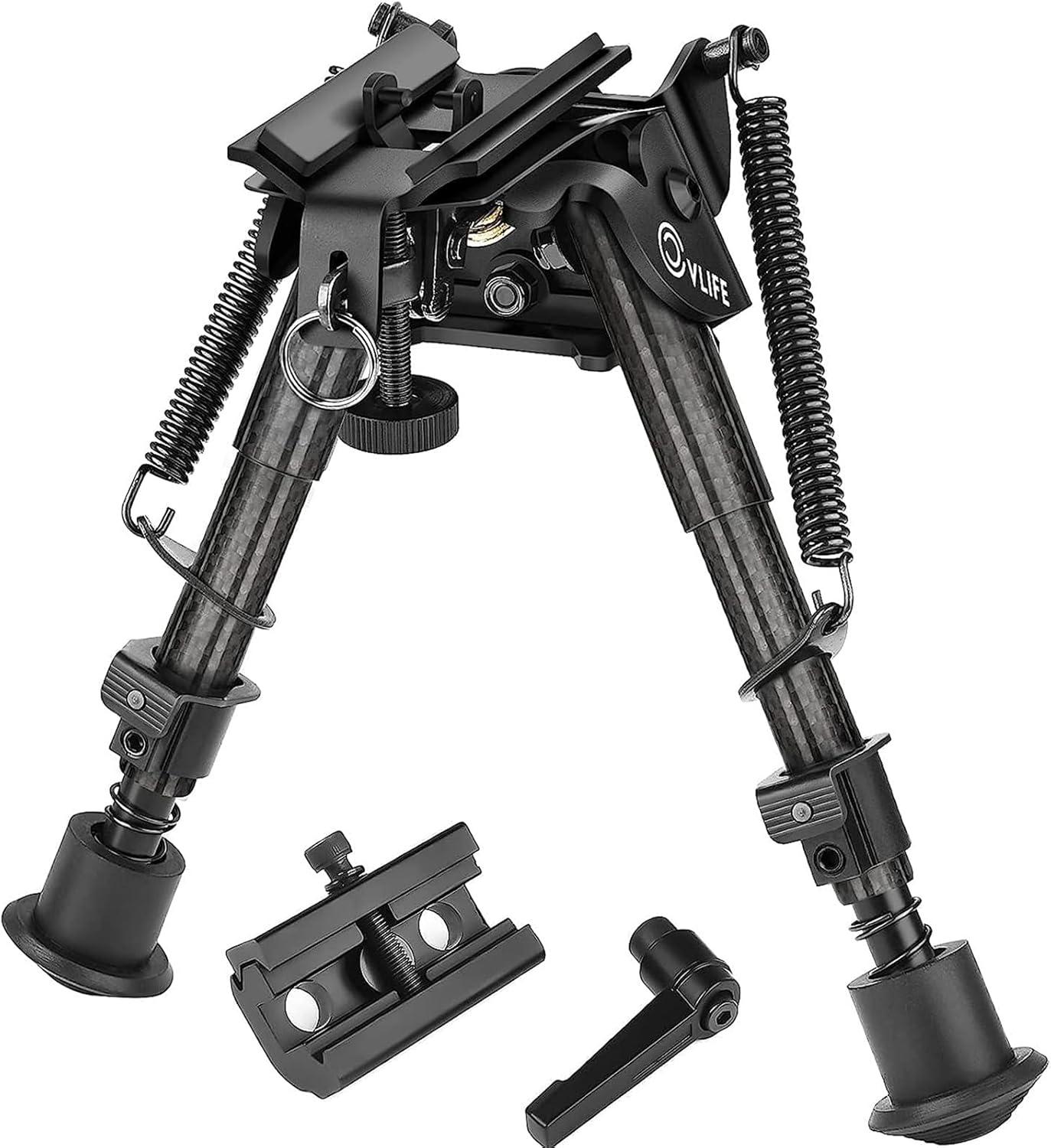image:imageCVLIFE Rifle Bipod with Pivot Tilt Swivel Stud and Detachable S Lock Lever for Stability and Target Shooting69