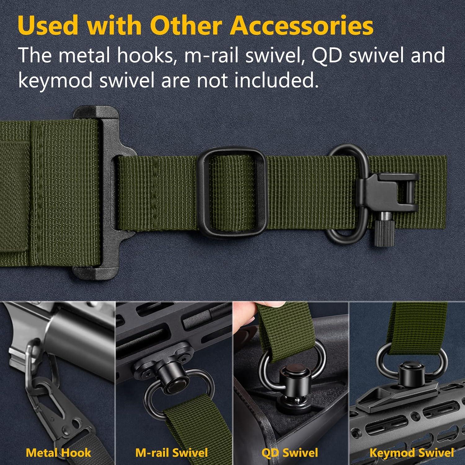 image:imageCVLIFE Shotgun Sling with Shell Holder Gun Sling Holds15 Shells for 12 Gauge Adjustable Two Point Sling with Sling Swivels for OutdoorsGreen
