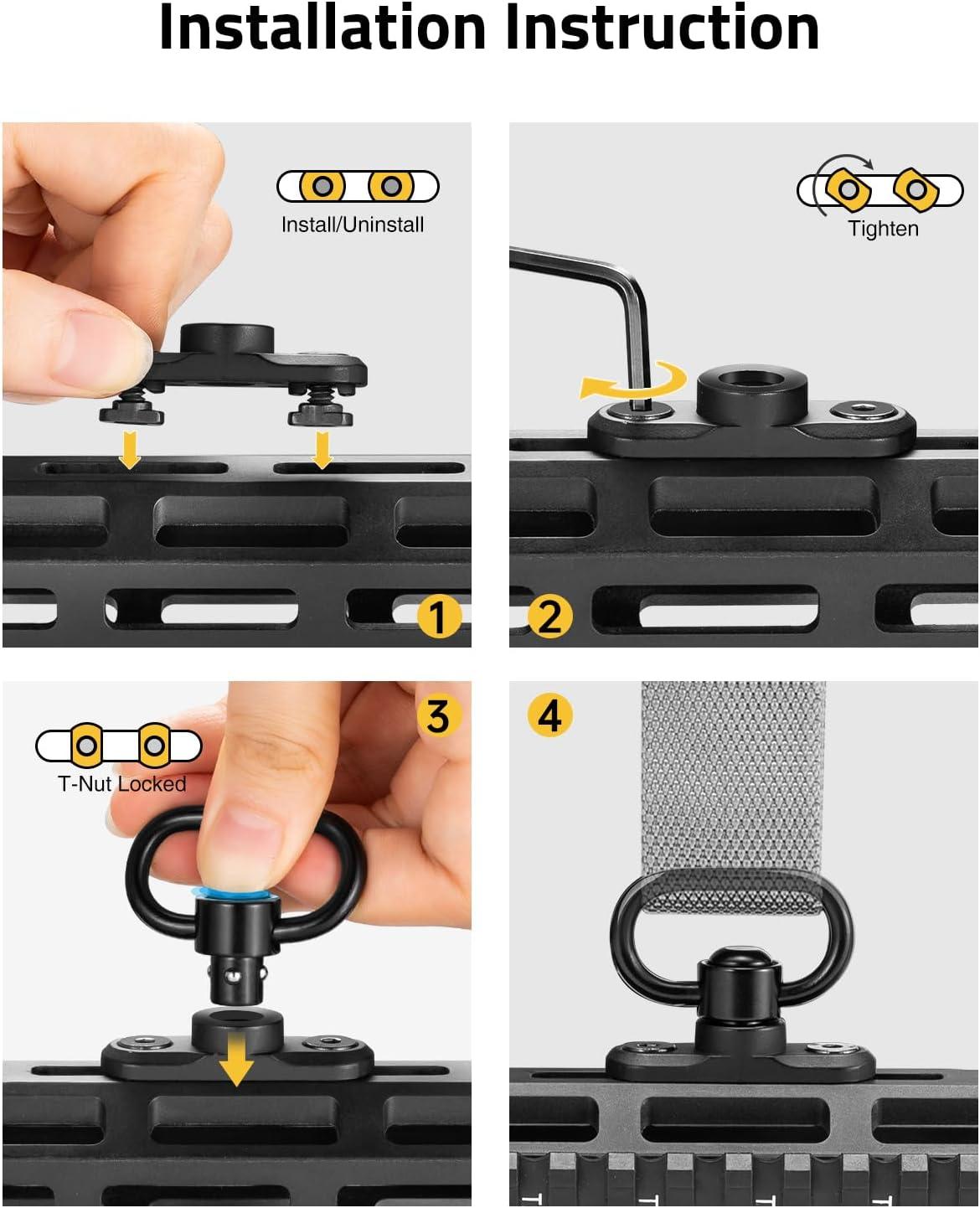 image:imageCVLIFE Two Point Sling Upgrade Wide Padded Sling with Removable Sling Swivels Quick Adjust Traditional Sling Length Adjustable for Outdoor ActivitiesBlack