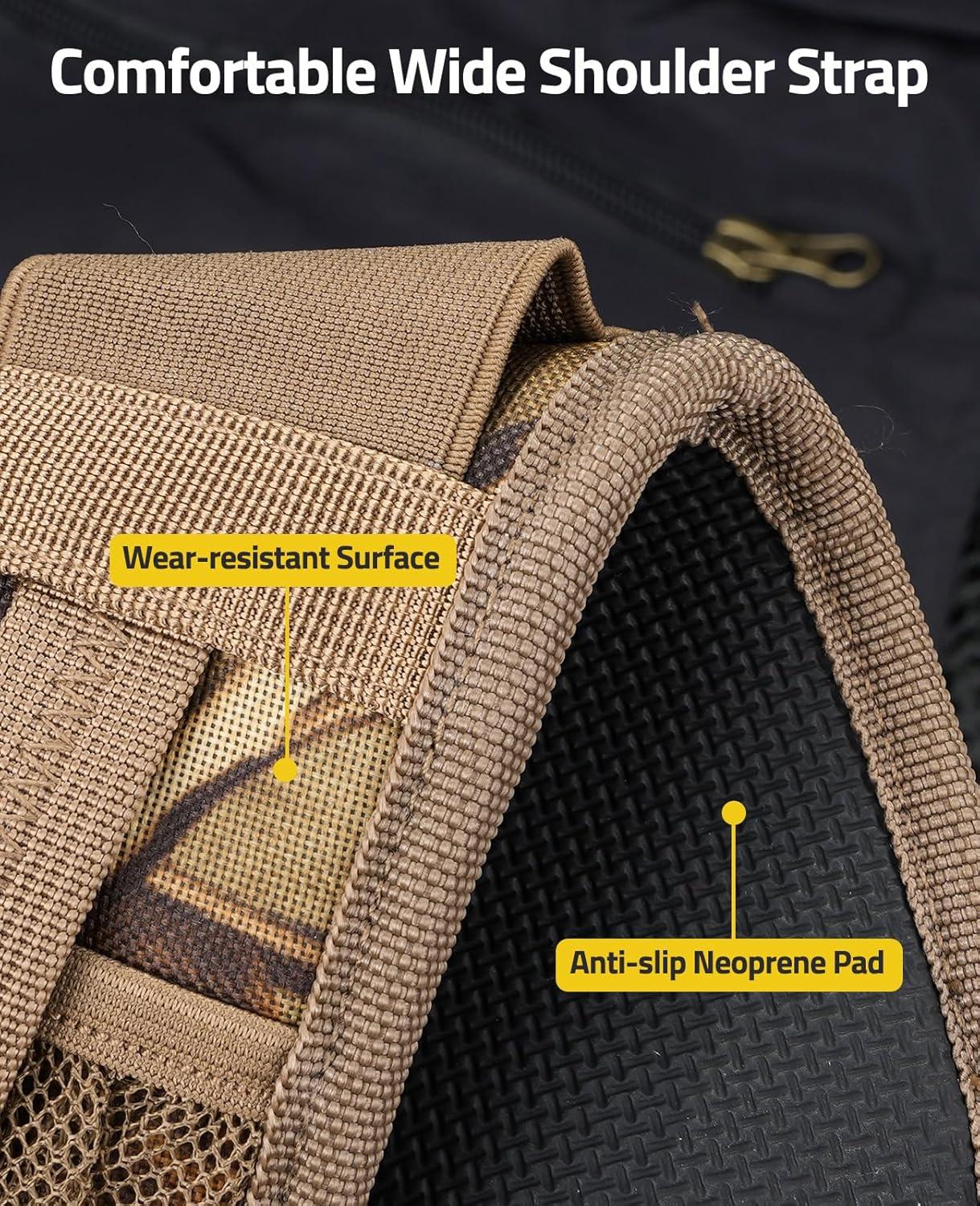image:imageCVLIFE Two Point Sling with 4 Shell Holders and QuickGrab Handle Shotgun SlingWide Shoulder Straps Rifle Sling with Thumb Loop Adjustable LengthKhaki