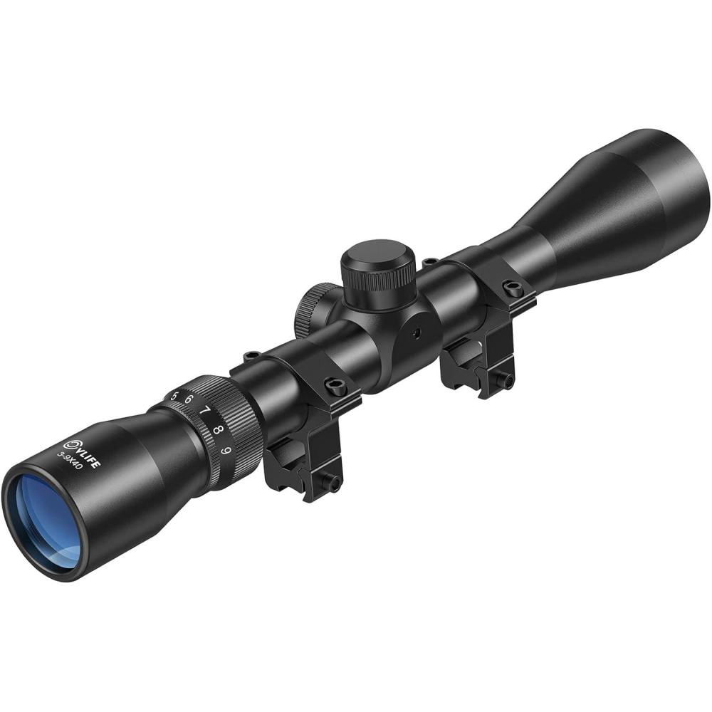 image:imageCVLIFE 39x40 Optics R4 Reticle Crosshair Scope with Scope MountsBlack