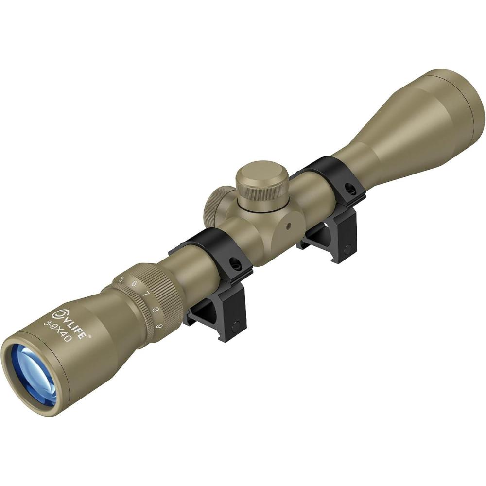 image:imageCVLIFE 39x40 Optics R4 Reticle Crosshair Scope with Scope MountsFlat Dark Earth
