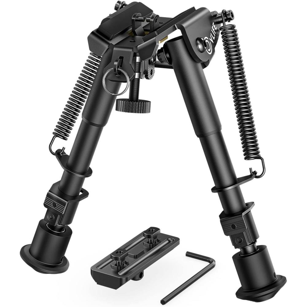 image:imageCVLIFE 69 Inches Rifle Bipod with Bipod Mount Adapter Compatible with MRail KeymodCompatible with Mlok