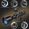 CVLIFE 3-9×40 Compact Rifle Scope Crosshair Reticle with Mounts for Quick Aiming(20mm Picatinny)