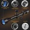 CVLIFE 3-9×40 Optics R4 Reticle Crosshair Scope with Scope Mounts(Black)