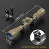 CVLIFE 3-9×40 Optics R4 Reticle Crosshair Scope with Scope Mounts(Flat Dark Earth)