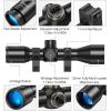 CVLIFE 4×32 Compact Rifle Scope – 1 inch Tube Scope Optics Hunting Scope with Mounts(11mm)