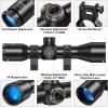 CVLIFE 4×32 Compact Rifle Scope – 1 inch Tube Scope Optics Hunting Scope with Mounts(20mm)