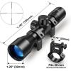 CVLIFE 4×32 Compact Rifle Scope – 1 inch Tube Scope Optics Hunting Scope with Mounts(20mm)