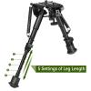 CVLIFE 6-9 Inches Rifle Bipod with Bipod Mount Adapter Compatible with M-Rail Keymod(Compatible with Keymod)