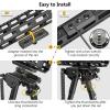CVLIFE 6-9 Inches Rifle Bipod with Bipod Mount Adapter Compatible with M-Rail Keymod(Compatible with Mlok)