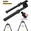 CVLIFE Bipods for Rifles Sturdy Rifle Bipod Compatible with M-Rail Portable Height Adjustable Stable for Hunting Shooting Outdoors(Black)