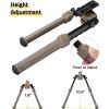 CVLIFE Bipods for Rifles Sturdy Rifle Bipod Compatible with M-Rail Portable Height Adjustable Stable for Hunting Shooting Outdoors(Flat Dark Earth)