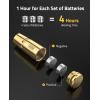 CVLIFE Bore Sight Laser 223 5.56mm/9mm/.243.308/12Gauge/7.62x39mm/.45acp Red Laser Bore Sighter with Batteries(9mm(8 batteries ver.))