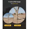 CVLIFE EagleTalon LPVO Rifle Scope with 30mm Cantilever Mount, Illuminated BDC Reticle for .223/5.56 and .308/7.62(1-4×24)