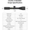 CVLIFE JackalHowl F02 AO Rifle Scope – SFP Hunting Rifle Scope with Parallax Adjustment and 20mm Scope Rings – Second Focal Plane(3-9×40 AO)