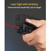 CVLIFE Laser Sight for Pistol with Handstop, Low Profile Rechargeable Pistol Laser Sight Compatible with 21MM Picatinny Rail, Green/Red Laser Beams with Strobe Mode(Red Laser)