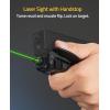 CVLIFE Laser Sight for Pistol with Handstop, Low Profile Rechargeable Pistol Laser Sight Compatible with 21MM Picatinny Rail, Green/Red Laser Beams with Strobe Mode(Green Laser)