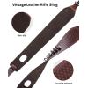 CVLIFE Leather Rifle Sling Two Point Sling Leather Gun Sling with Ammo Holder Adjustable Gun Strap Traditional Sling with Swivels(Brown)