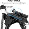 CVLIFE Rifle Bipod with Pivot Tilt, Swivel Stud, and Detachable S Lock Lever for Stability and Target Shooting(13-23″)