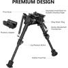 CVLIFE Rifle Bipod with Pivot Tilt, Swivel Stud, and Detachable S Lock Lever for Stability and Target Shooting(13.5-27″)