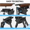 CVLIFE Rifle Bipod with Pivot Tilt, Swivel Stud, and Detachable S Lock Lever for Stability and Target Shooting(13.5-27″)