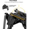 CVLIFE Rifle Bipod with Pivot Tilt, Swivel Stud, and Detachable S Lock Lever for Stability and Target Shooting(6-9″)