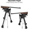 CVLIFE Rifle Bipod with Pivot Tilt, Swivel Stud, and Detachable S Lock Lever for Stability and Target Shooting(6-9″)