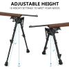 CVLIFE Rifle Bipod with Pivot Tilt, Swivel Stud, and Detachable S Lock Lever for Stability and Target Shooting(9-13″)