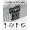 CVLIFE Rifle Green/Red Laser Sight Compatible with M-Lok and Picatinny Rail Mount, Low Profile Laser for Rifle Magnetic Rechargeable Laser Beam Sight(Green)