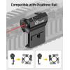 CVLIFE Rifle Green/Red Laser Sight Compatible with M-Lok and Picatinny Rail Mount, Low Profile Laser for Rifle Magnetic Rechargeable Laser Beam Sight(Red)