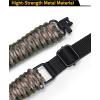 CVLIFE Rifle Sling Strap 550 Paracord 2 Point Sling with Tri-Lock Swivel for Hunting and Outdoor(Camo)