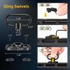 CVLIFE Rifle Sling Two Point Sling Adjustable Length Gun Sling for Rifle with 2 Pack Sling Swivel for M-Rail(Grey)
