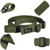 CVLIFE Rifle Sling with Quick Adjust Loop 1.25″ Wide Tube Webbing Two Point Sling for Outdoor Sports Black(Green)