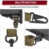 CVLIFE Rifle Sling with Quick Adjust Loop 1.25″ Wide Tube Webbing Two Point Sling for Outdoor Sports Black(Khaki)