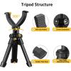 CVLIFE Shooting Rest Tripod – Adjustable Height, 360 Degree Rotation, V Yoke Stand – Portable Rifle Rest for Target Shooting, Hunting and Outdoor Activities(6.3-7.9″)